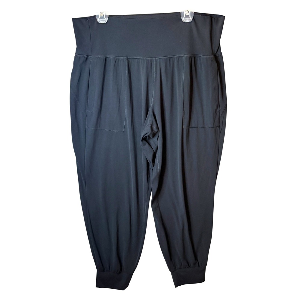 Athleta Salutation Joggers Womens 2X Black High Rise Yoga Activewear Gorpcore